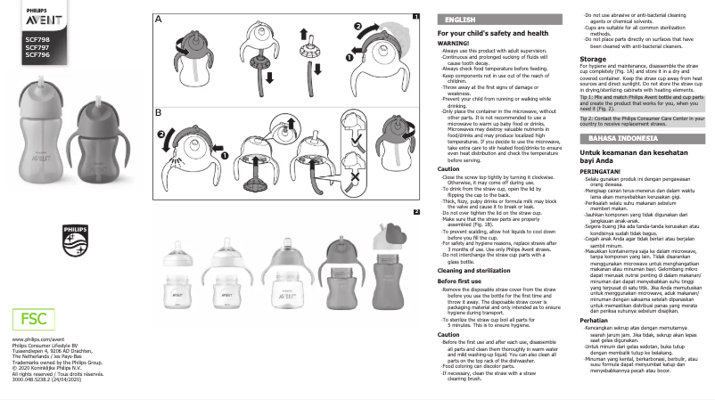 Página 1 del manual Manual de usuario Philips AVENT SCF796