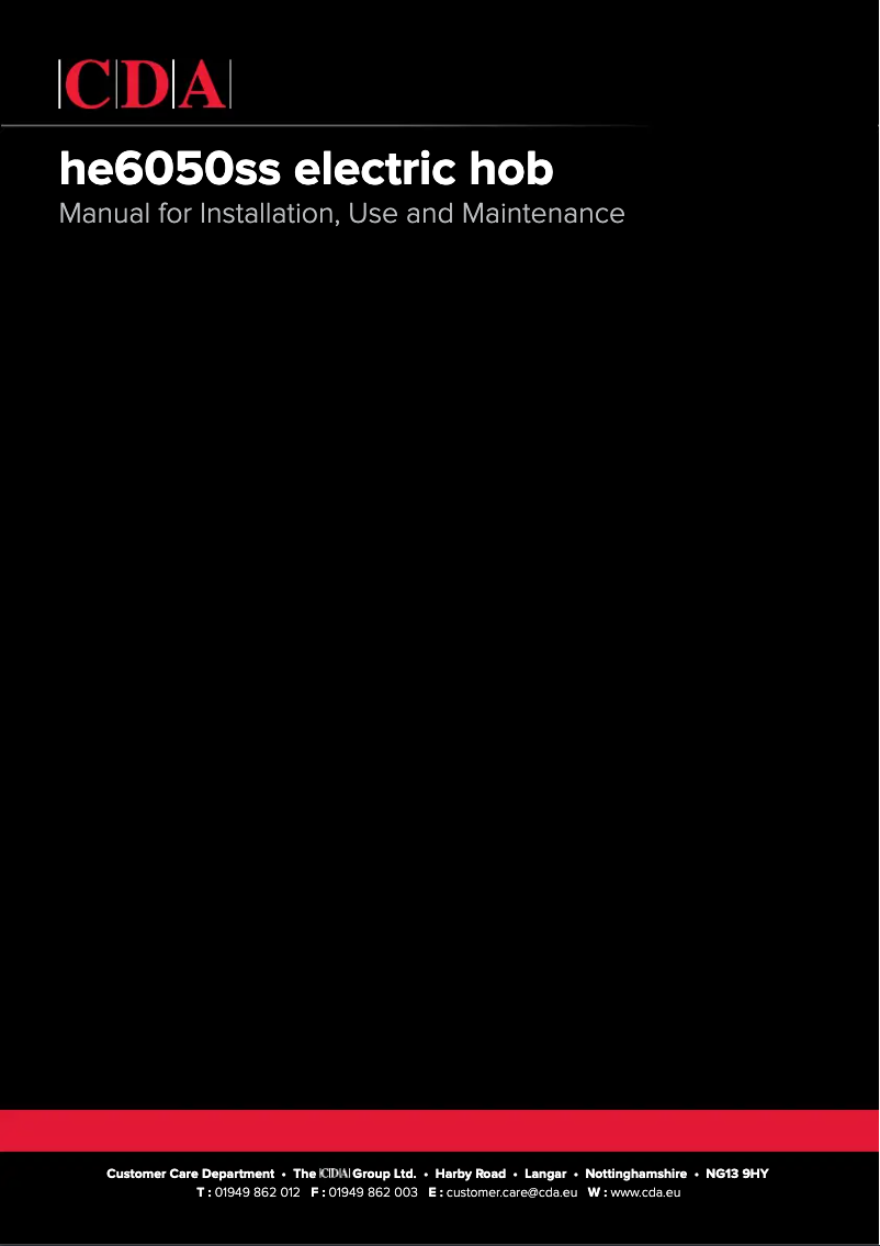 Page 1 de la notice Manuel utilisateur CDA HE6050