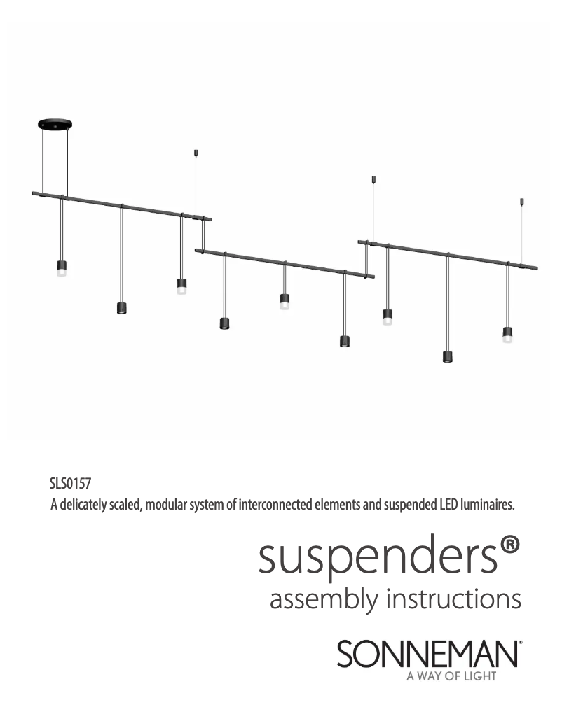 Page 1 de la notice Manuel utilisateur Sonneman Suspenders SLS0157