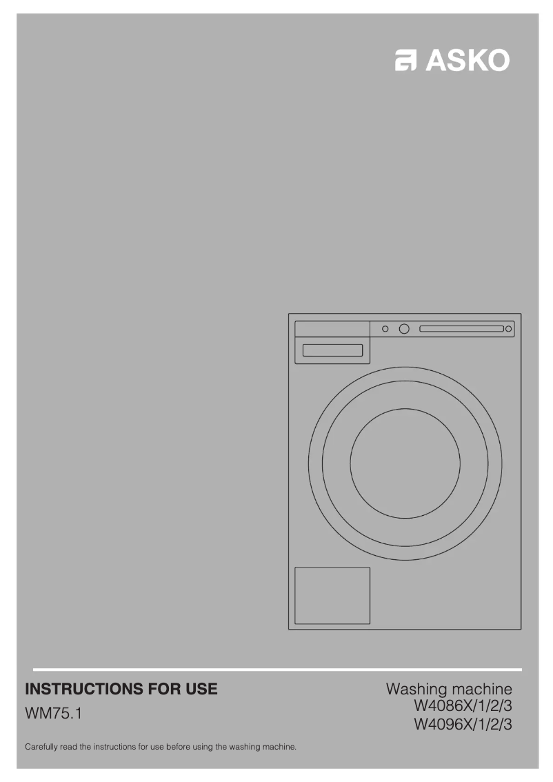 Page 1 de la notice Manuel utilisateur Asko W4086C.S/2