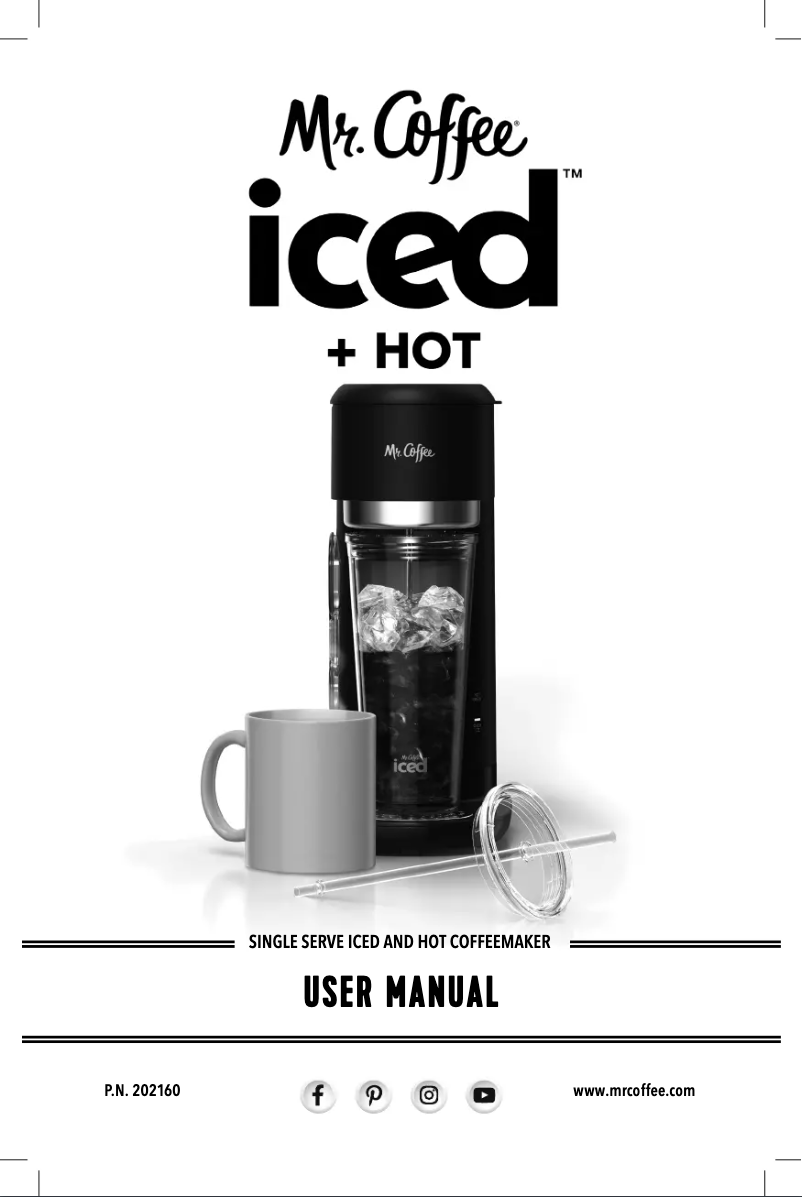 Page n°1 - Manuel utilisateur Mr. Coffee Iced + Hot