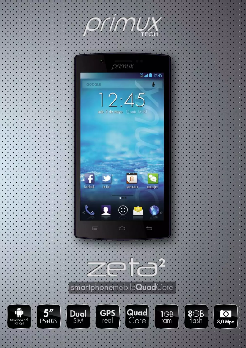 Página 1 del manual Manual de usuario Primux Zeta 2