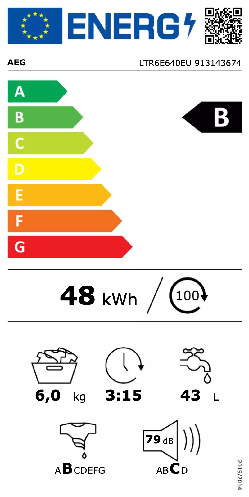 Page n°1 - Manuel utilisateur AEG LTR6E640EU