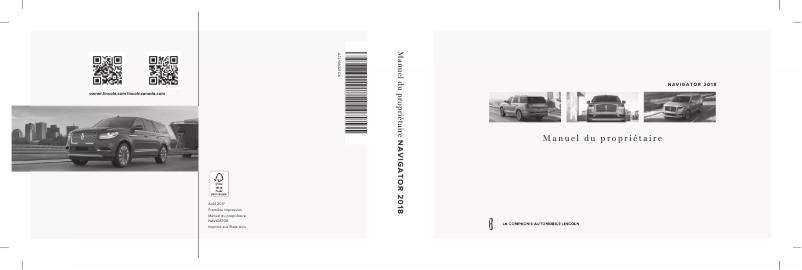 Image de la première page du manuel de l'appareil Navigator (2018)