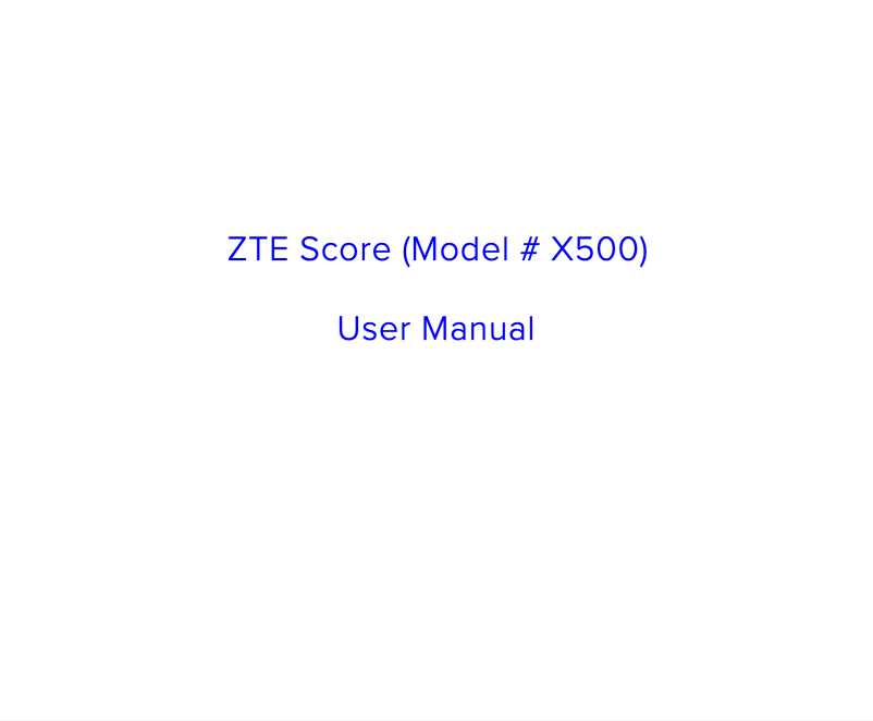Página 1 del manual Manual de usuario ZTE Score Cricket