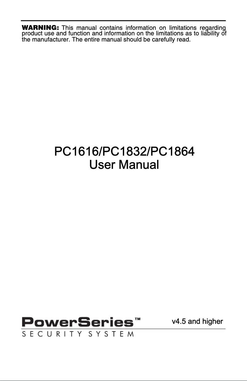 Image de la première page du manuel de l'appareil PC1864