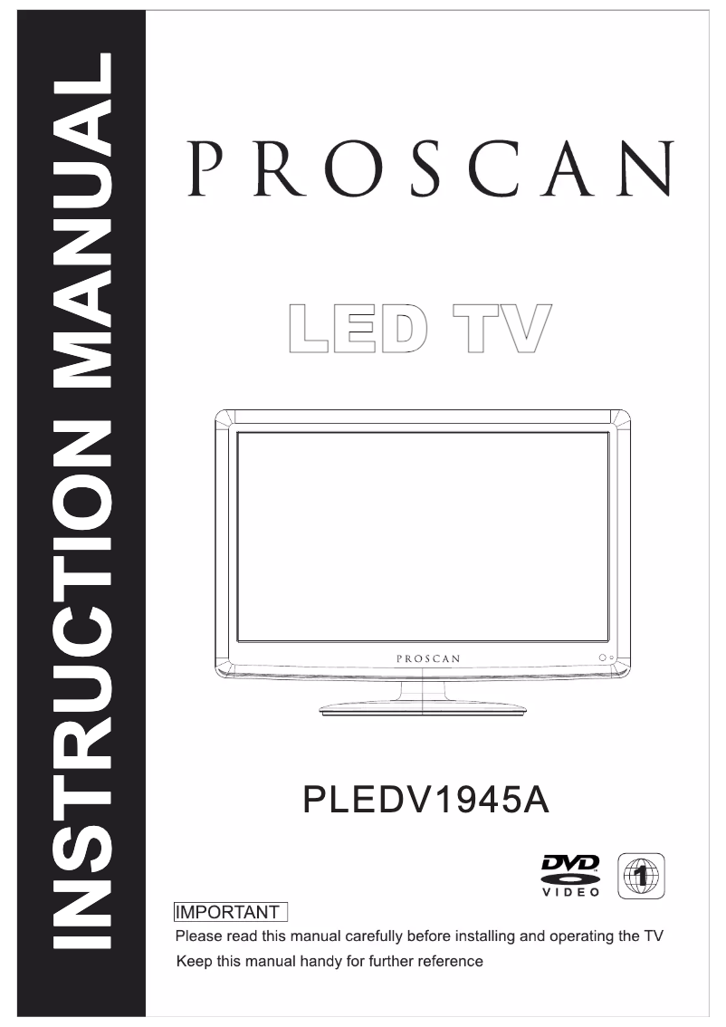 Page n°1 - Manuel utilisateur Curtis Proscan PLEDV1945A