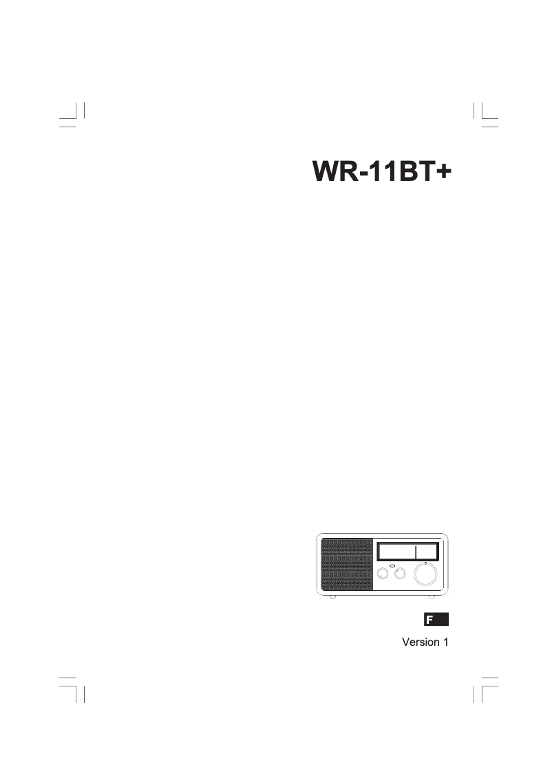Imagen de la primera página del manual del dispositivo WR-11BT+