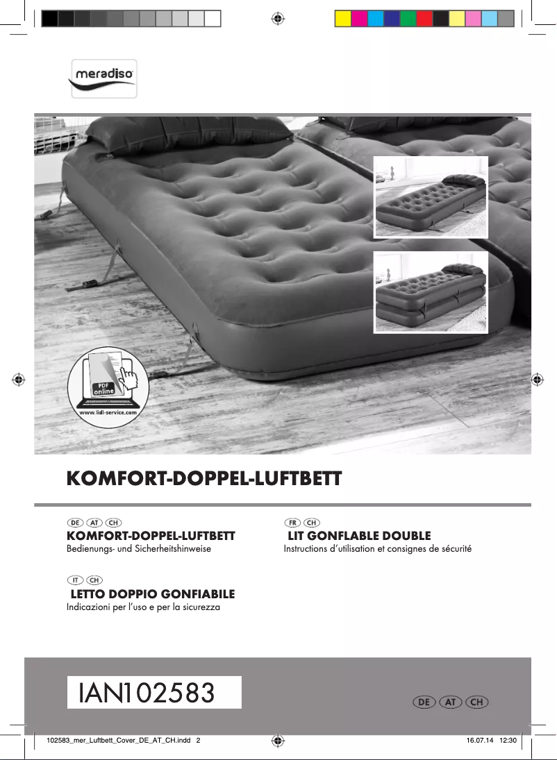 Page 1 de la notice Manuel utilisateur Meradiso IAN 102583