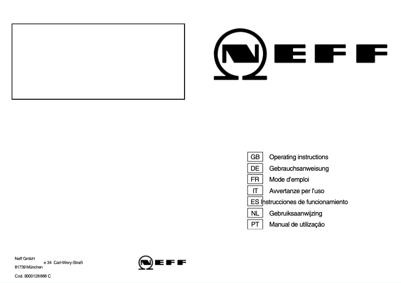 Page n°1 - Manuel utilisateur Neff T2766W1