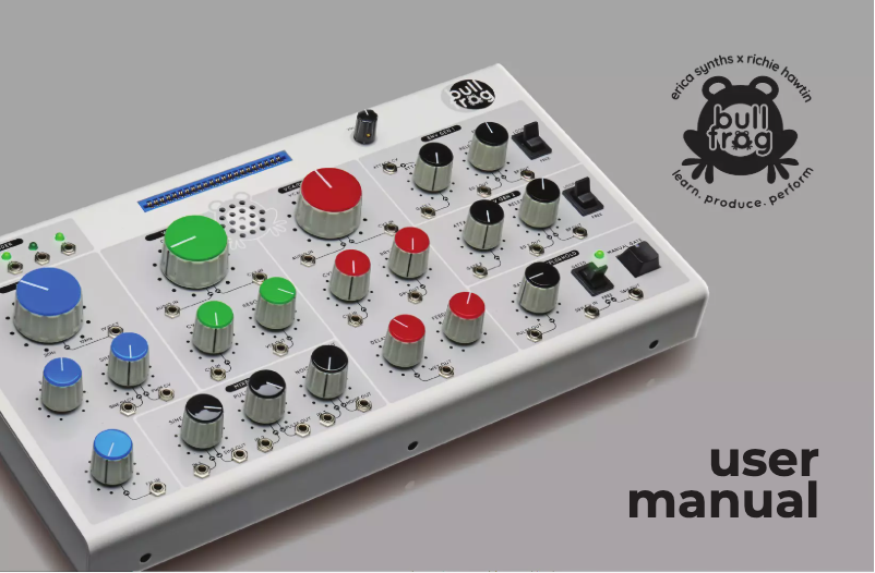 Page 1 de la notice Manuel utilisateur Erica Synths Bullfrog