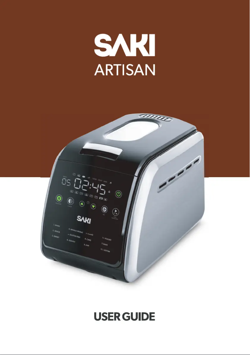 Page n°1 - Manuel utilisateur Saki Artisan BMK-001