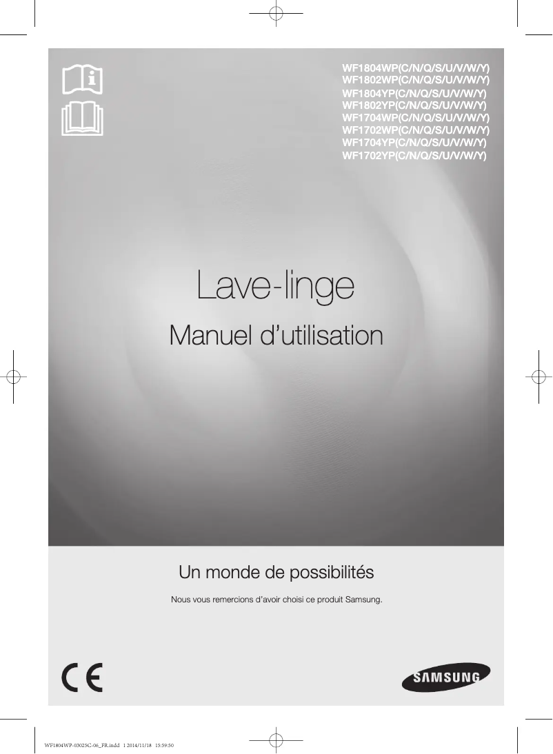 Page n°1 - Manuel utilisateur Samsung WF1804WPC2