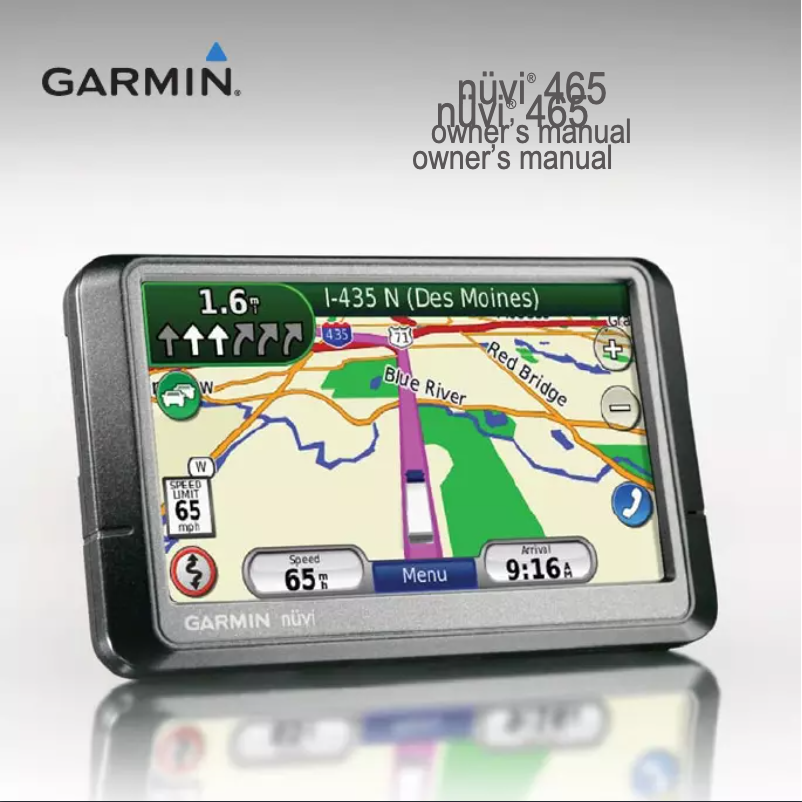 Page 1 de la notice Manuel utilisateur Garmin nuvi 465