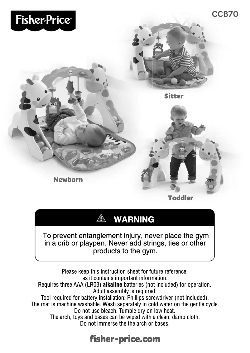 Image de la première page du manuel de l'appareil Newborn-to-Toddler Play Gym