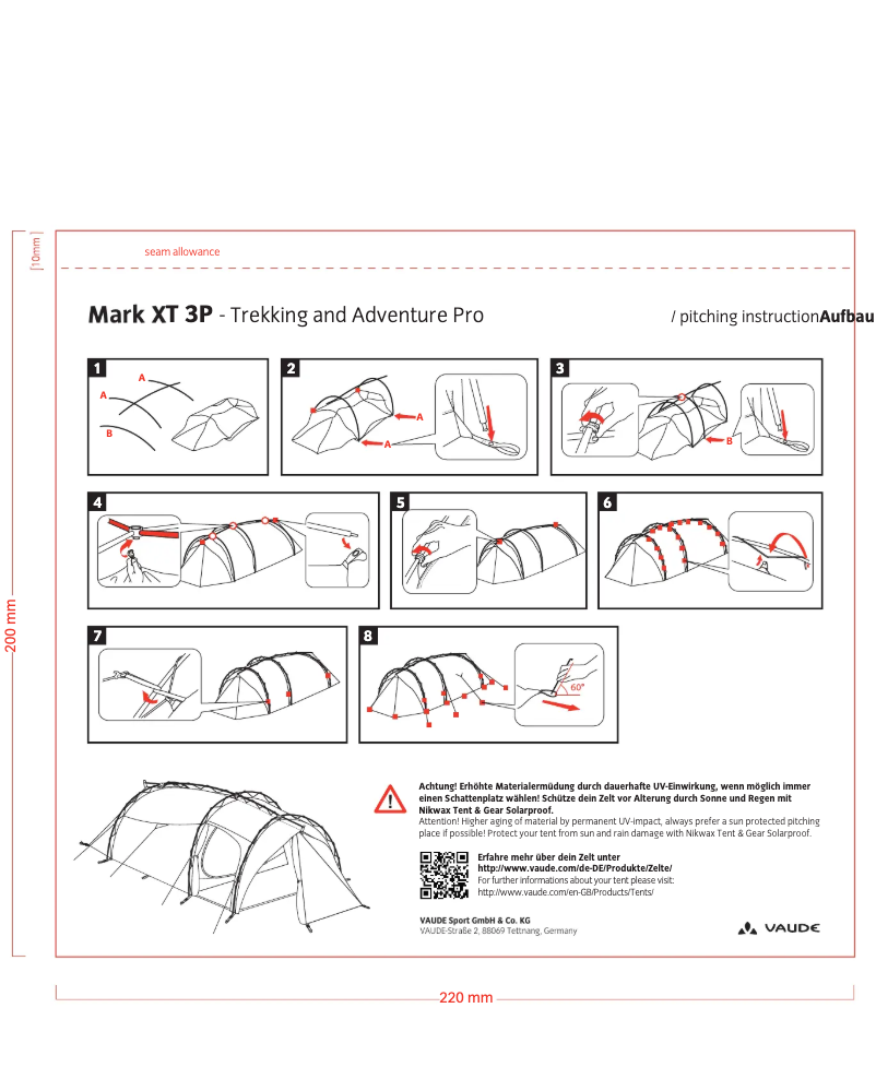 Page 1 de la notice Manuel utilisateur Vaude Mark XT 3P