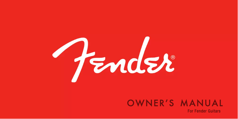 Page 1 de la notice Manuel utilisateur Fender Tony Franklin Fretless Precision Bass