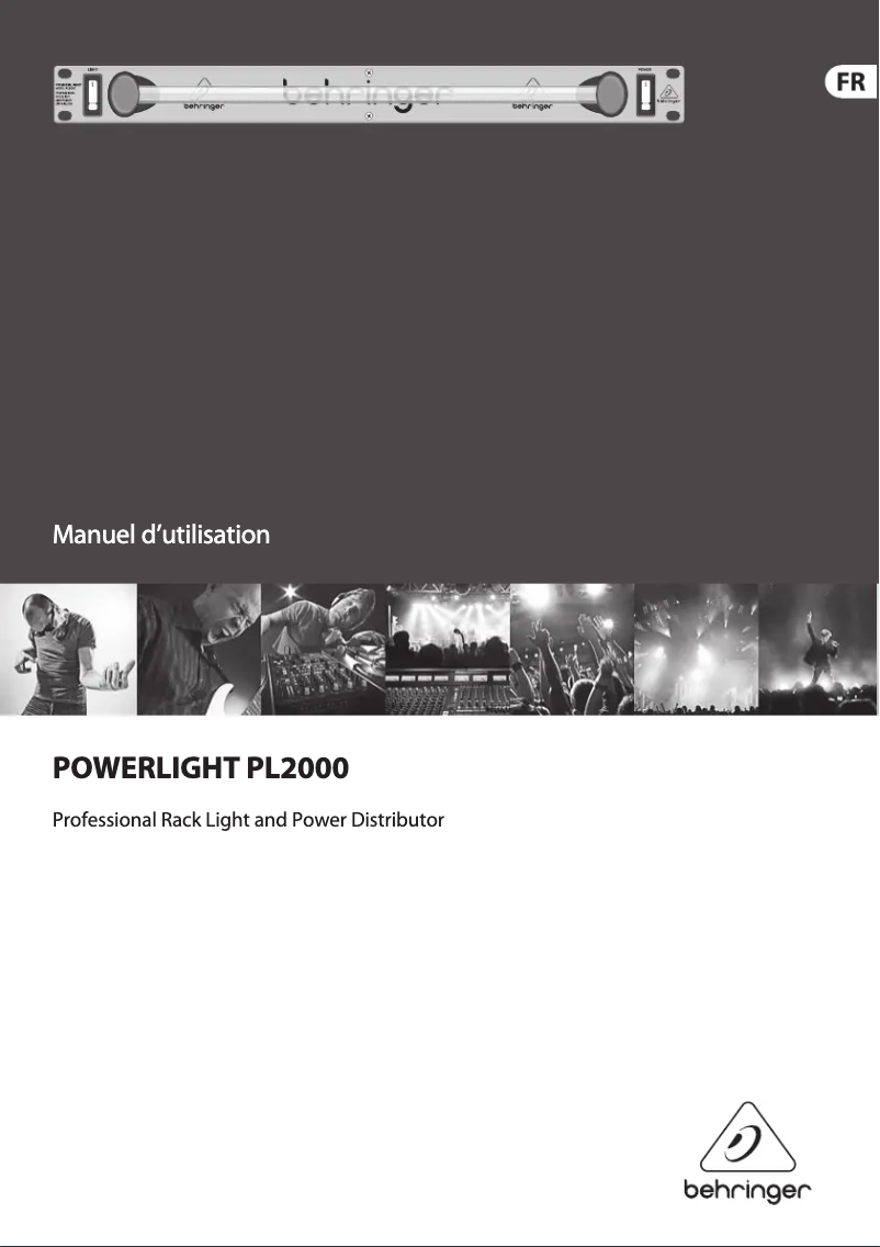 Page 1 de la notice Manuel utilisateur Behringer Powerlight Pl2000