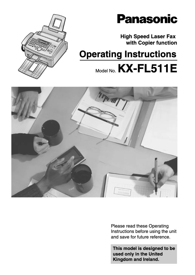 Page 1 de la notice Manuel utilisateur Panasonic KX-FL511E