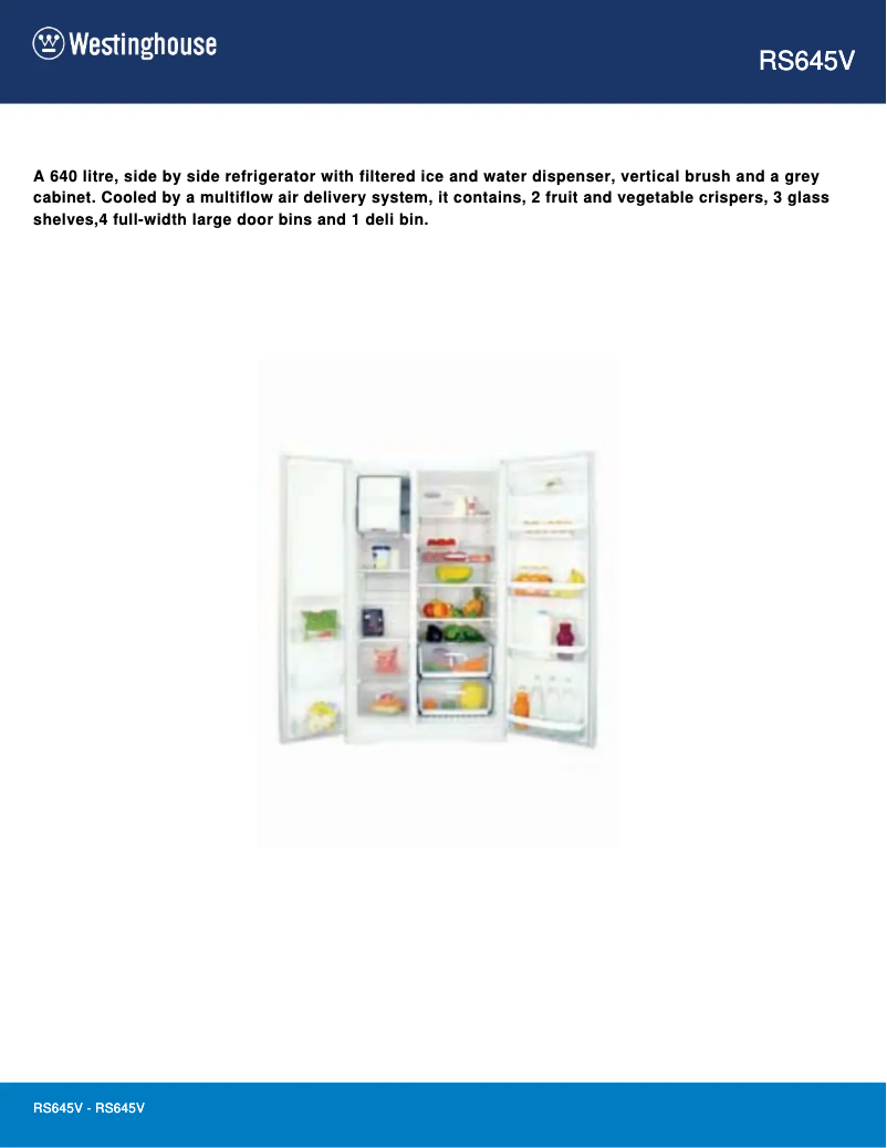 Image de la première page du manuel de l'appareil RS645V