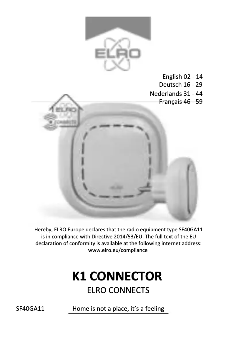 Page n°1 - Manuel utilisateur Elro SF400F11
