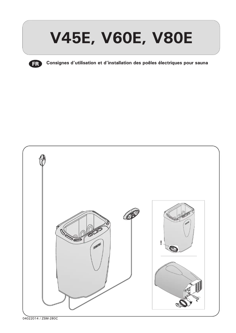 Page 1 de la notice Manuel utilisateur Harvia Moderna HVE450400PL