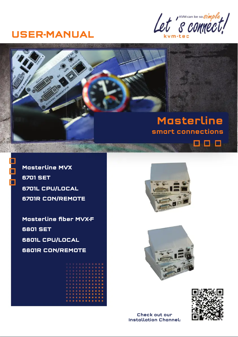 Page n°1 - Manuel utilisateur KVM-TEC Masterline MVX1L-F