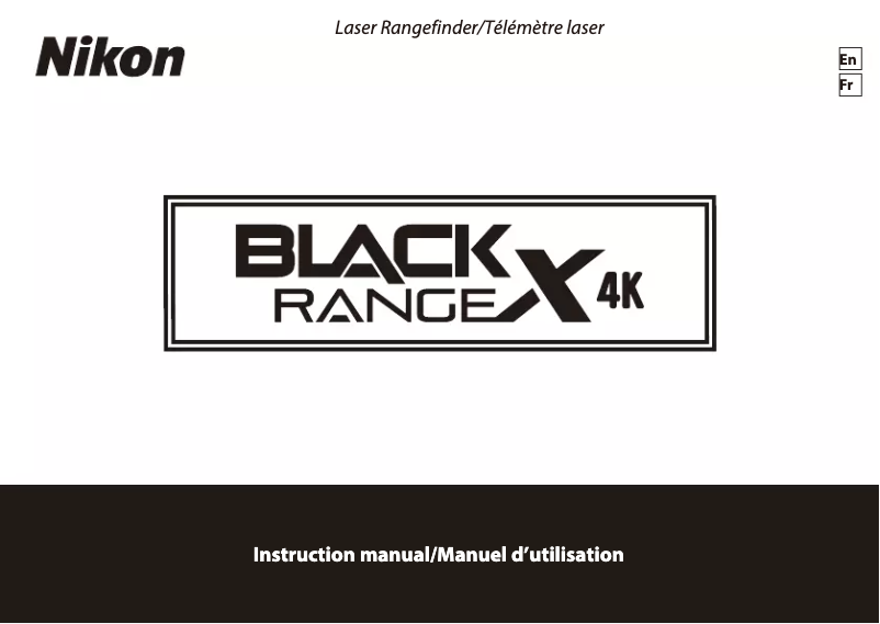 Page 1 de la notice Manuel utilisateur Nikon Black RangeX 4K
