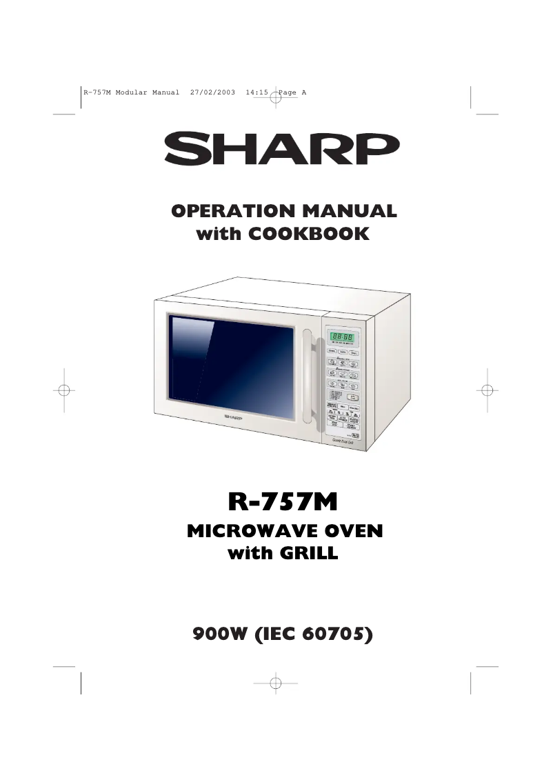 Page 1 de la notice Manuel utilisateur Sharp R-757M