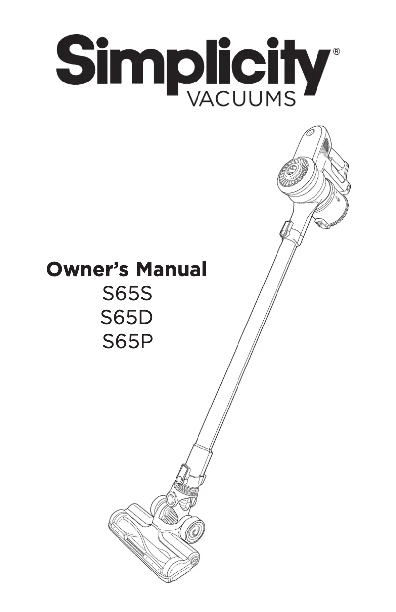 Page n°1 - Manuel utilisateur Simplicity S65S