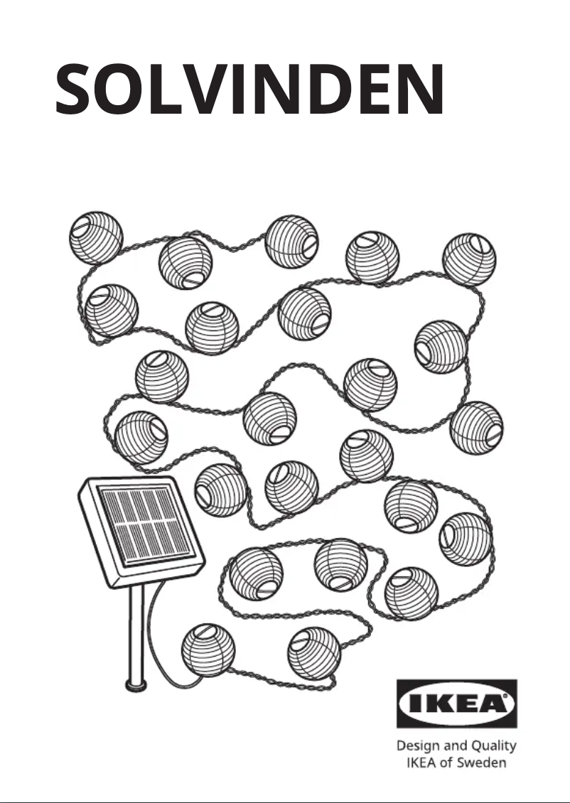 Image de la première page du manuel de l'appareil SOLVINDEN 105.719.14