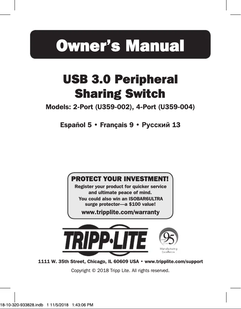 Página 1 del manual Manual de usuario Tripp Lite U359-004