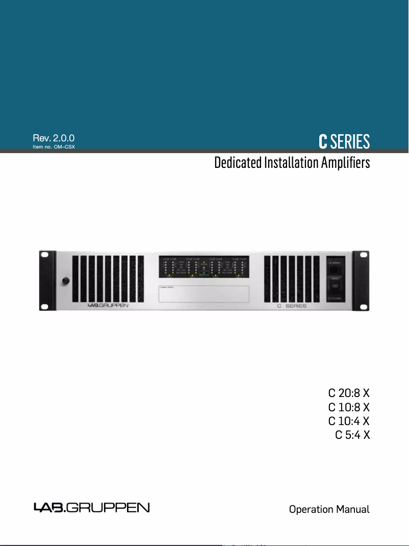 Página 1 del manual Manual de usuario Lab Gruppen C5:4X