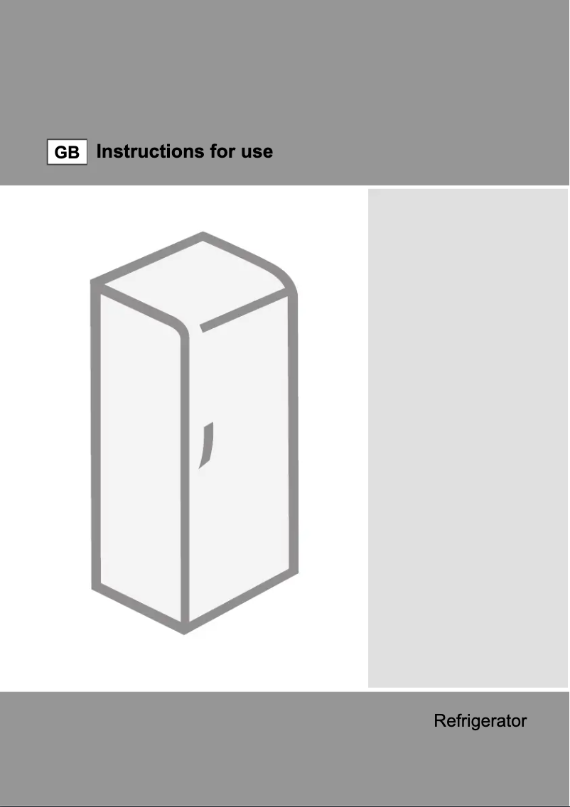 Page n°1 - Manuel utilisateur Gorenje RI46208