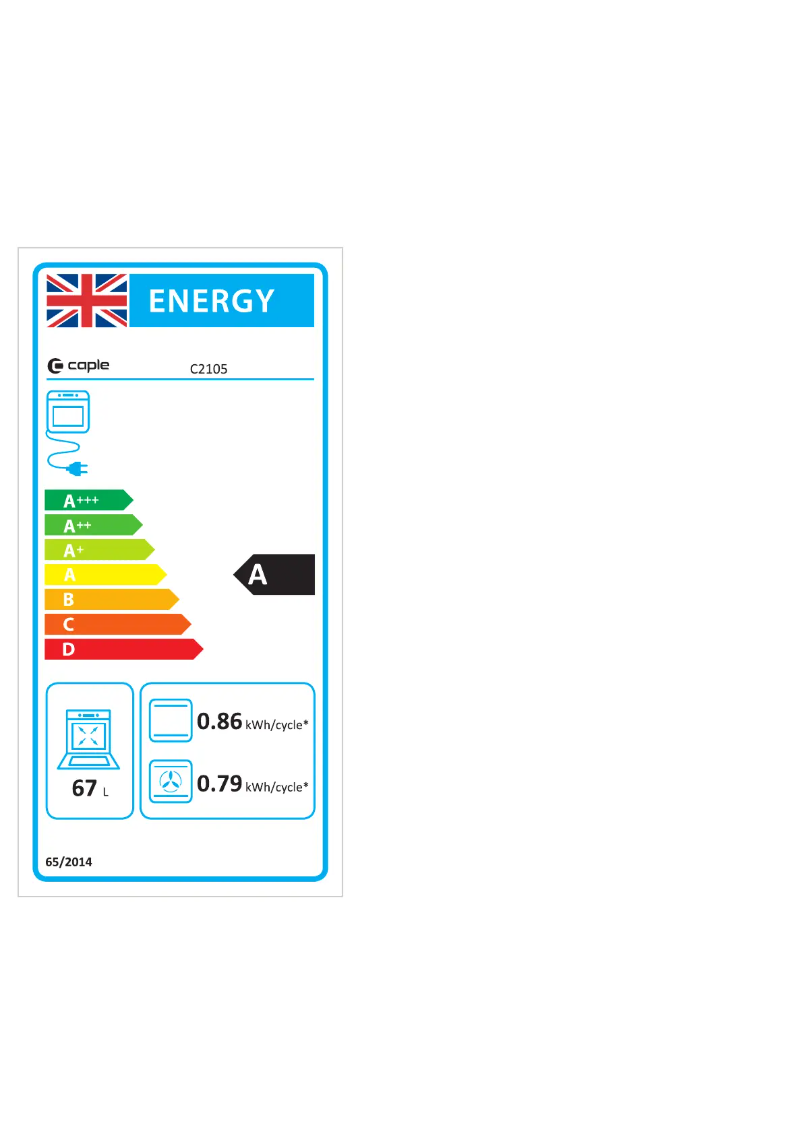Page n°1 - Label énergétique Caple C2105
