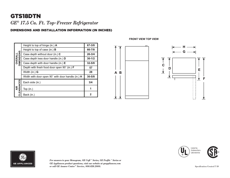 Imagen de la primera página del manual del dispositivo GTS18DTNRBB