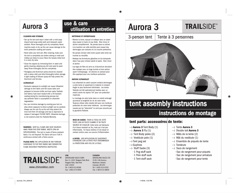 Página 1 del manual Manual de usuario Trailside Aurora 3