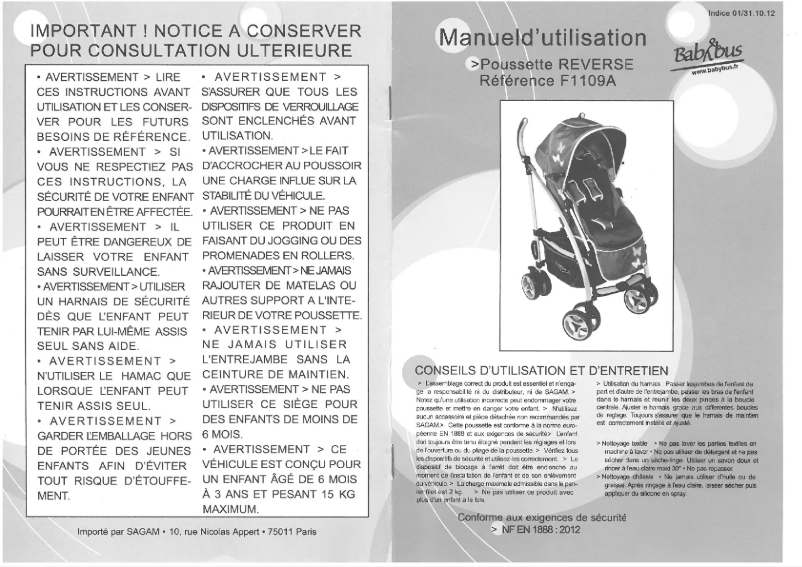 Página 1 del manual Manual de usuario Babybus Reverse
