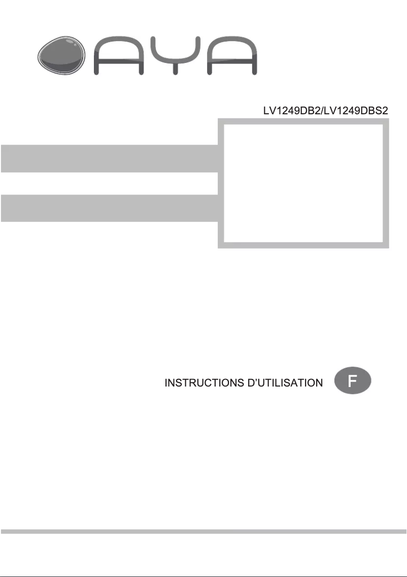 Page n°1 - Manuel utilisateur AYA LV1249DBS2