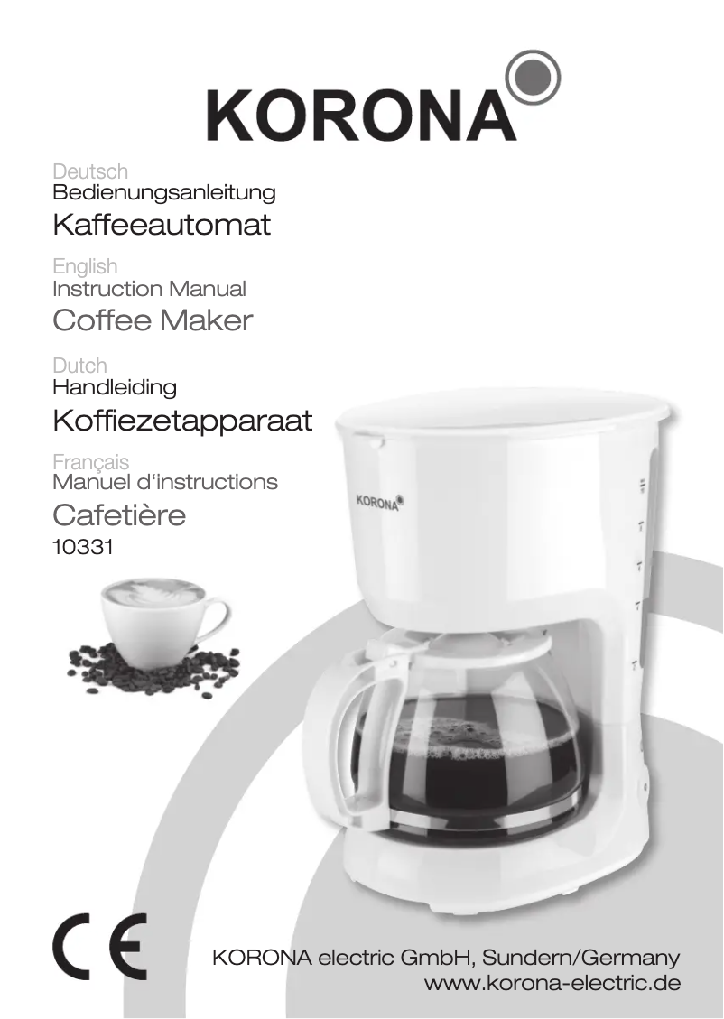 Page n°1 - Manuel utilisateur Korona 10331