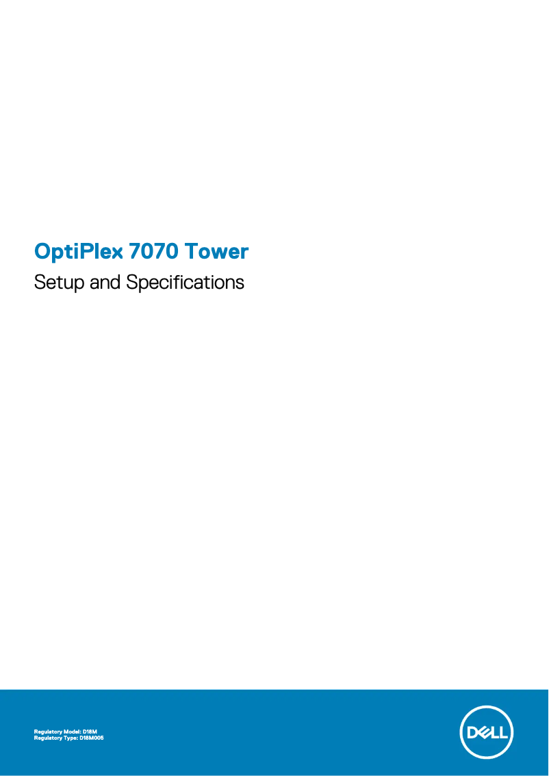 Page 1 de la notice Guide d'installation Dell OptiPlex 7070