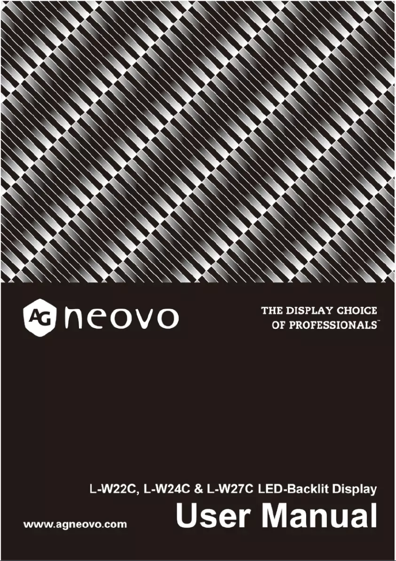 Page 1 de la notice Manuel utilisateur AG Neovo L-W27C