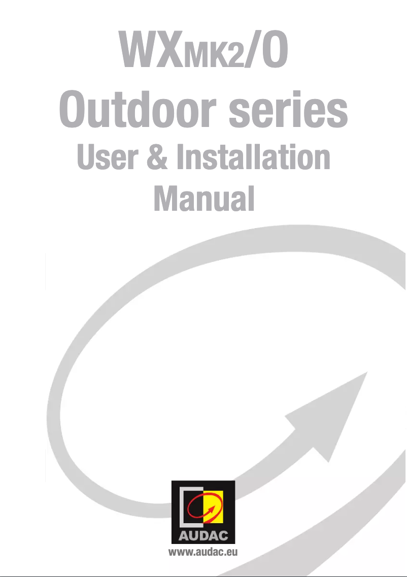 Page n°1 - Manuel utilisateur Audac WX502MK2/OB