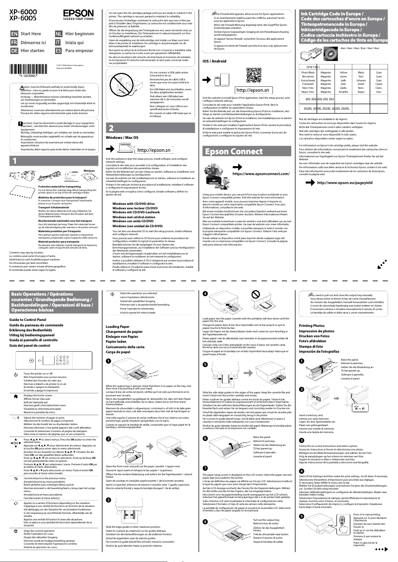 Page 1 de la notice Guide d'installation Epson Expression Premium XP-6000
