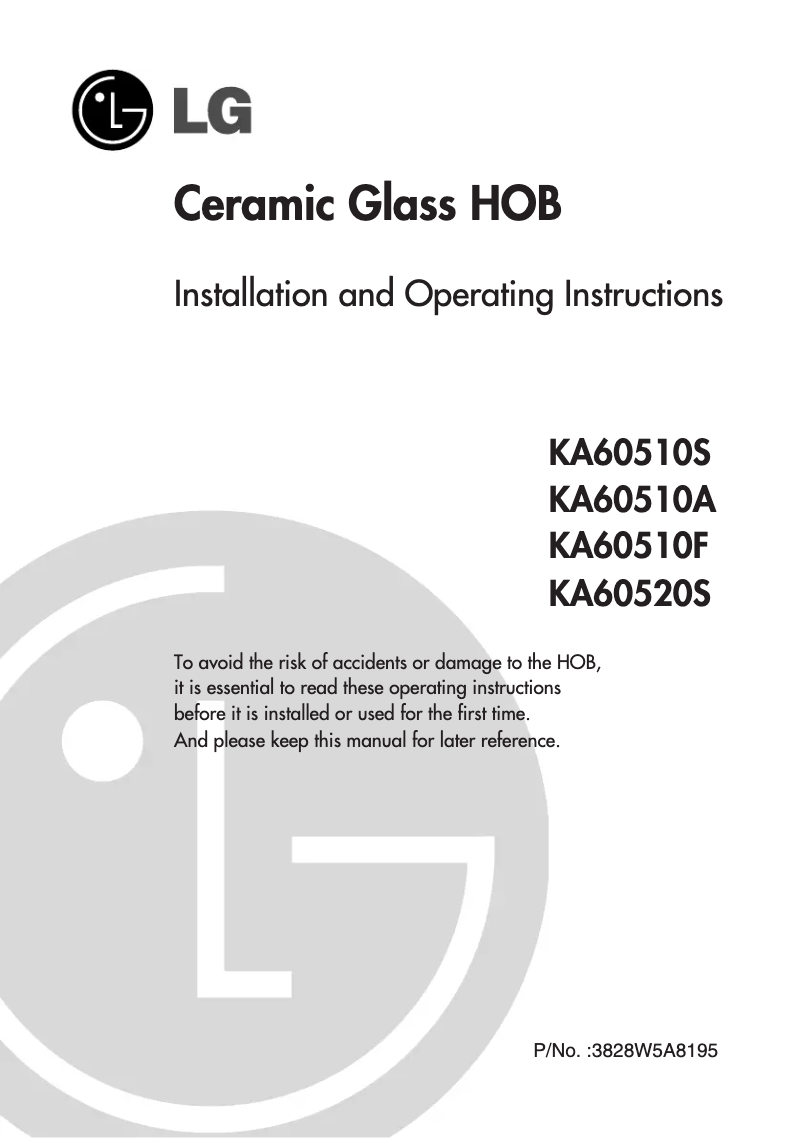 Página 1 del manual Manual de usuario LG KA60510A