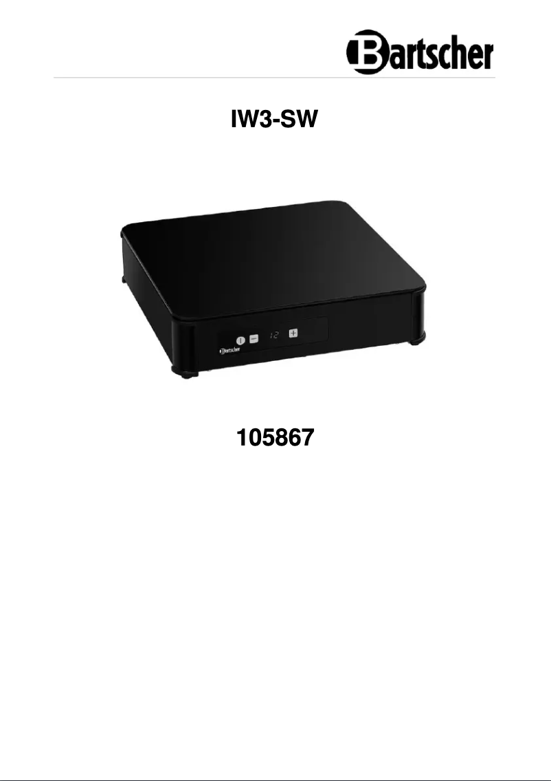 Page n°1 - Manuel utilisateur Bartscher IW3-SW