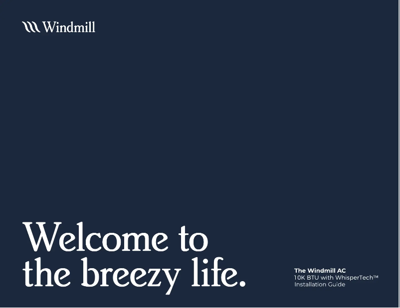 Page 1 de la notice Manuel utilisateur Windmill W1W12