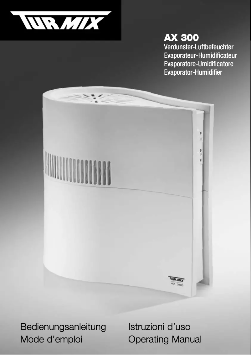 Page n°1 - Manuel utilisateur Turmix AX 300