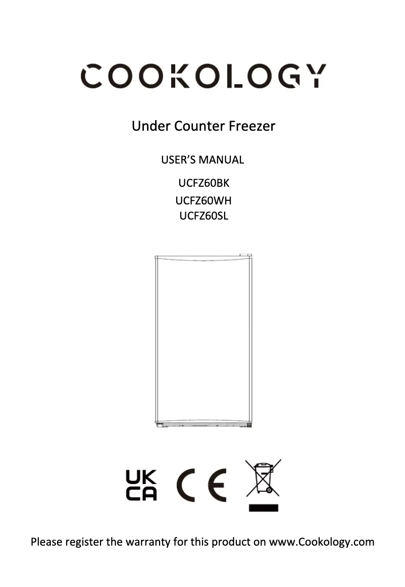 Page n°1 - Manuel utilisateur Cookology UCFZ60WH