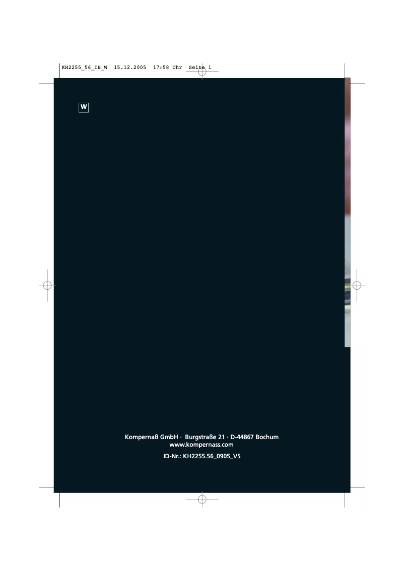 Page n°1 - Manuel utilisateur E-bench KH 2256